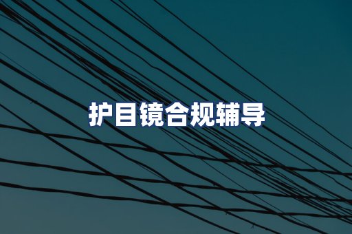 护目镜合规辅导